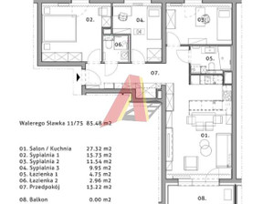 Mieszkanie na sprzedaż, Kraków Podgórze Wola Duchacka Walerego Sławka, 1 630 000 zł, 85 m2, 205530