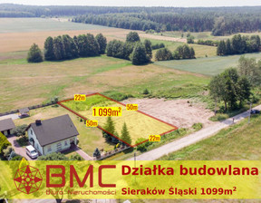 Działka na sprzedaż, Ciasna Sieraków Śląski Myśliwska, 89 000 zł, 1099 m2, 587688