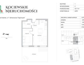 Mieszkanie na sprzedaż, Starogardzki Starogard Gdański Feliksa Selmanowicza "Zagończyka", 349 900 zł, 42,17 m2, 809875