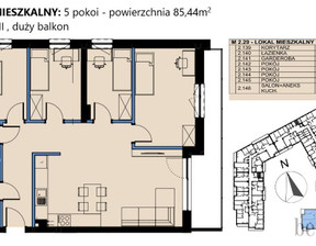 Mieszkanie na sprzedaż, Słupsk Kniaziewicza, 640 000 zł, 85,44 m2, 542