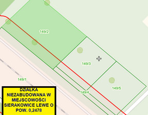 Działka na sprzedaż, Skierniewicki (Pow.) Skierniewice (Gm.) Sierakowice Lewe, 120 000 zł, 2478 m2, 352