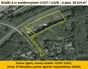 Działka na sprzedaż, Zgierski (pow.) Zgierz (gm.), 325 000 zł, 10 514 m2, 36