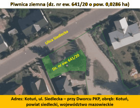 Działka na sprzedaż, Siedlecki (Pow.) Kotuń (Gm.) Kotuń, 25 000 zł, 286 m2, 190