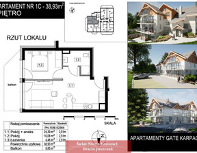 Mieszkanie na sprzedaż, Karkonoski Podgórzyn Miłków, 591 653 zł, 38,93 m2, 20015/3265/OMS