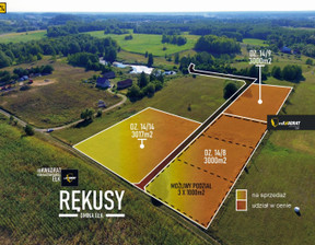 Działka na sprzedaż, Ełcki Ełk Rękusy, 73 500 zł, 1000 m2, MKW-GS-1499