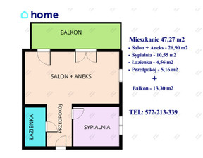 Mieszkanie na sprzedaż, Rzeszów Przybyszówka Dynowska, 485 000 zł, 47,27 m2, 3268/14016/OMS