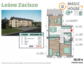 Mieszkanie na sprzedaż, Kartuski Kartuzy Dzierżążno, 459 000 zł, 58,5 m2, MG237458