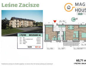 Mieszkanie na sprzedaż, Kartuski Kartuzy Dzierżążno, 479 000 zł, 60,71 m2, MG988473