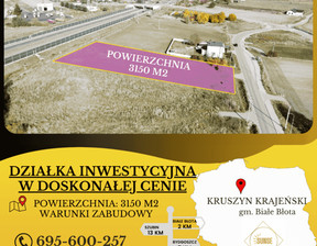 Działka na sprzedaż, Bydgoski (pow.) Białe Błota (gm.) Kruszyn Krajeński Ogrodowa, 409 500 zł, 3154 m2, 3