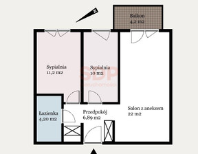 Mieszkanie na sprzedaż, Wrocław Krzyki Braterska, 633 779 zł, 54,24 m2, 37193