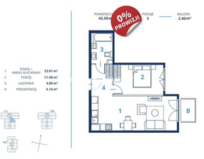 Mieszkanie na sprzedaż, Kraków M. Kraków Ruczaj, Ruczaj Bunscha, 696 516 zł, 43,59 m2, BS2-MS-300805