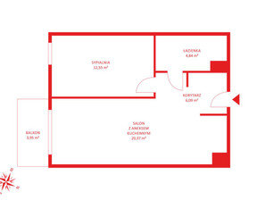 Mieszkanie na sprzedaż, Wejherowski Rumia Dolna, 419 000 zł, 43,85 m2, PH593961