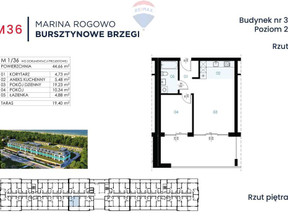 Mieszkanie na sprzedaż, Gryficki Trzebiatów Rogowo, 672 100 zł, 44,66 m2, 209/13467/OMS