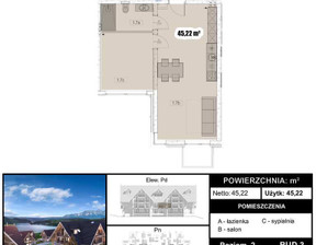 Mieszkanie na sprzedaż, Nowotarski Czorsztyn Kluszkowce Piękna, 1 306 858 zł, 45,22 m2, 428/2680/OMS