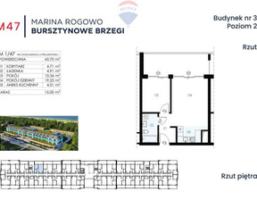Mieszkanie na sprzedaż, Gryficki Trzebiatów Rogowo, 728 300 zł, 43,7 m2, 250/13467/OMS