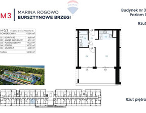 Mieszkanie na sprzedaż, Gryficki Trzebiatów Rogowo, 659 900 zł, 43,84 m2, 199/13467/OMS