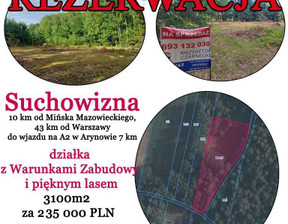 Działka na sprzedaż, Miński Stanisławów Suchowizna, 235 000 zł, 3100 m2, 387/3992/OGS