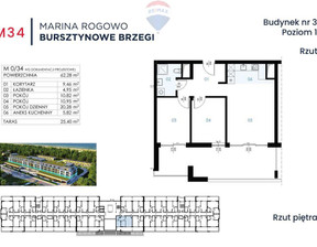 Mieszkanie na sprzedaż, Gryficki Trzebiatów Rogowo, 897 600 zł, 62,28 m2, 242/13467/OMS