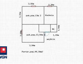 Mieszkanie na sprzedaż, Jaworzno (Grodzki) Jaworzno Osiedle Stałe Staffa, 255 000 zł, 44,3 m2, 31050116