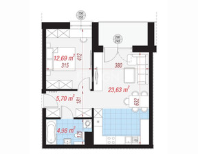 Mieszkanie na sprzedaż, Polkowicki Polkowice Fiołkowa, 324 300 zł, 47 m2, 35890201