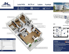 Mieszkanie na sprzedaż, Łomża Akademicka, 577 000 zł, 84,79 m2, 1648