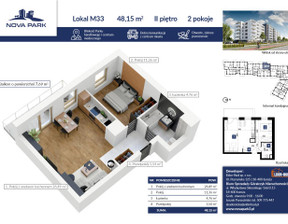 Mieszkanie na sprzedaż, Łomża Akademicka, 372 200 zł, 48,15 m2, 1645