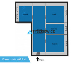 Mieszkanie na sprzedaż, Starogardzki Starogard Gdański, 298 000 zł, 62,26 m2, TY723708