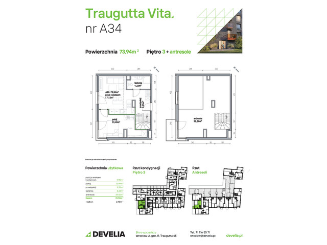 Mieszkanie w inwestycji Traugutta Vita, symbol A34 » nportal.pl