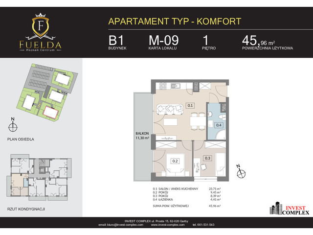 Mieszkanie w inwestycji Fuelda, symbol B1_M09 » nportal.pl