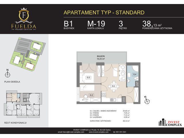 Mieszkanie w inwestycji Fuelda, symbol B1_M19 » nportal.pl