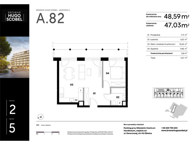 Mieszkanie w inwestycji Browar Hugo Scobel, symbol A.82 » nportal.pl