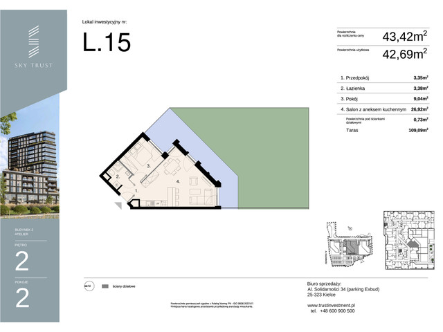 Mieszkanie w inwestycji Sky Trust etap II, symbol L15 » nportal.pl