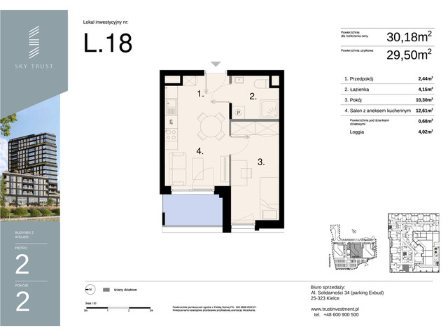 Mieszkanie w inwestycji Sky Trust etap II, symbol L18 » nportal.pl