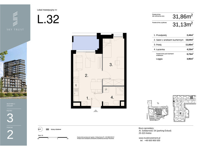 Mieszkanie w inwestycji Sky Trust etap II, symbol L32 » nportal.pl