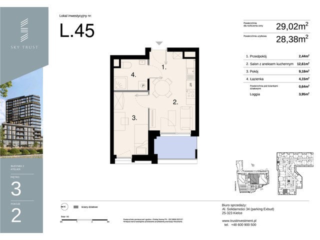 Mieszkanie w inwestycji Sky Trust etap II, symbol L45 » nportal.pl