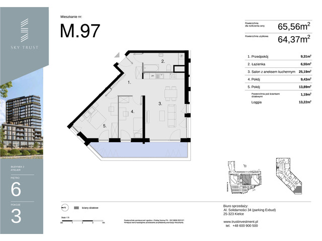 Mieszkanie w inwestycji Sky Trust etap II, symbol M97 » nportal.pl