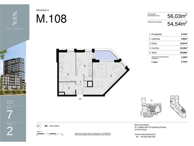 Mieszkanie w inwestycji Sky Trust etap II, symbol M108 » nportal.pl