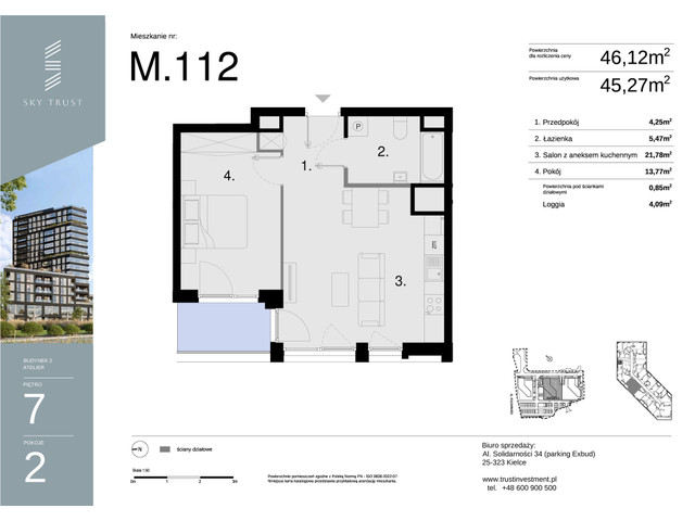 Mieszkanie w inwestycji Sky Trust etap II, symbol M112 » nportal.pl