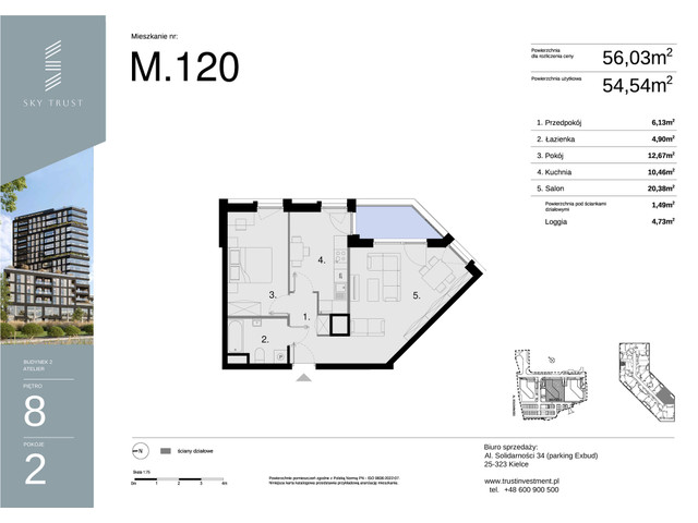 Mieszkanie w inwestycji Sky Trust etap II, symbol M120 » nportal.pl