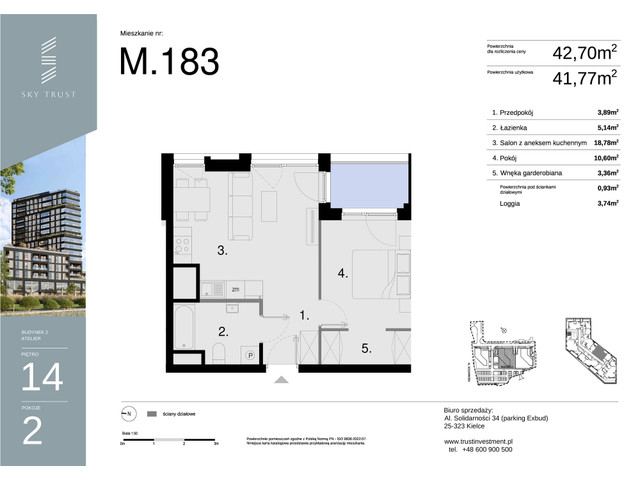 Mieszkanie w inwestycji Sky Trust etap II, symbol M183 » nportal.pl