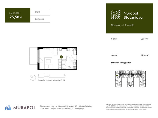 Mieszkanie w inwestycji Murapol Stoczniova, symbol 3.B.1.04 » nportal.pl