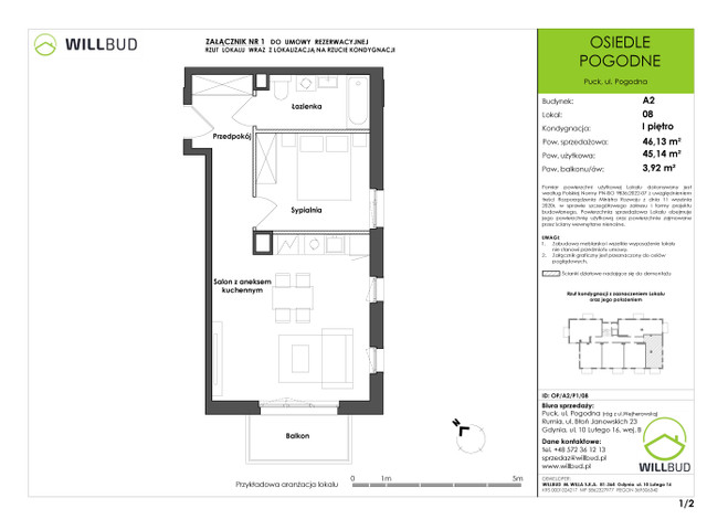 Mieszkanie w inwestycji OSIEDLE POGODNE, symbol OP/A2/P1/08 » nportal.pl