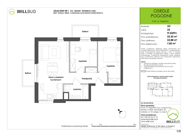 Mieszkanie w inwestycji OSIEDLE POGODNE, symbol OP/A2/P3/23 » nportal.pl