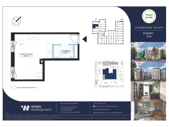 Mieszkanie w inwestycji PRAGA STUDIO, symbol 3.04 » nportal.pl
