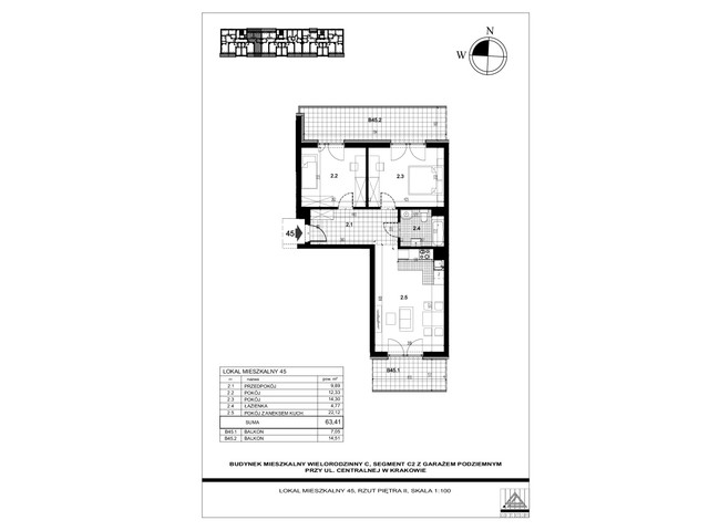 Mieszkanie w inwestycji Centralna C, symbol 45 » nportal.pl