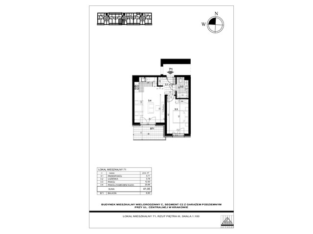 Mieszkanie w inwestycji Centralna C, symbol 71 » nportal.pl