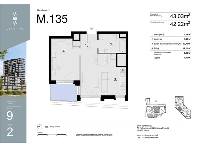 Mieszkanie w inwestycji Sky Trust etap II, symbol M135 » nportal.pl