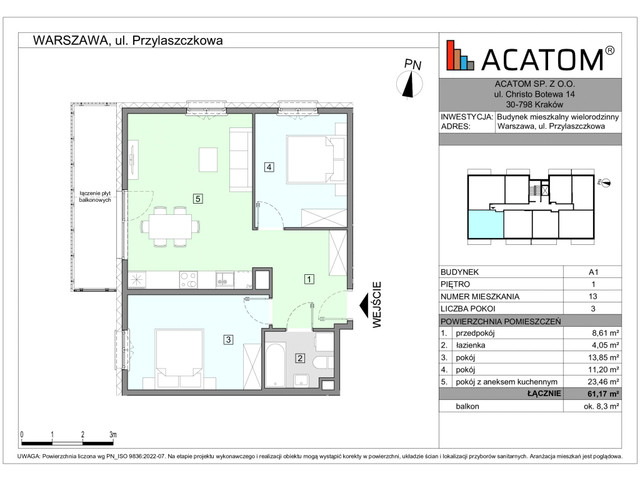 Mieszkanie w inwestycji Wawer Go 2.p, symbol A1_M13 » nportal.pl