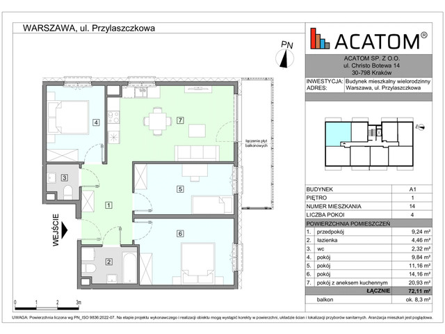 Mieszkanie w inwestycji Wawer Go 2.p, symbol A1_M14 » nportal.pl