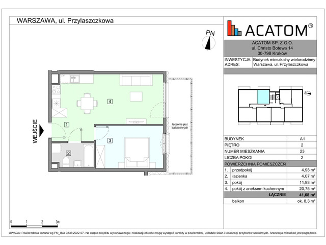 Mieszkanie w inwestycji Wawer Go 2.p, symbol A1_M23 » nportal.pl